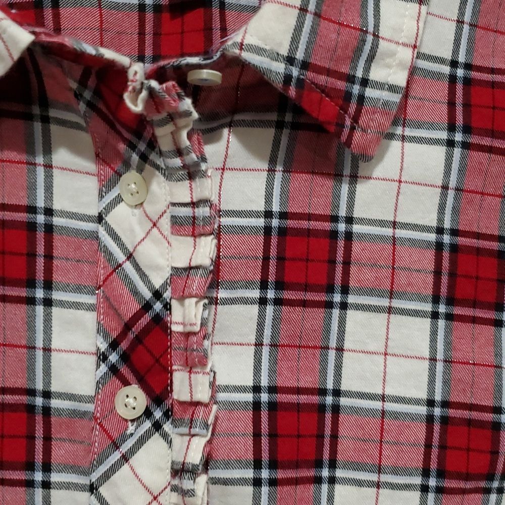 8 Piece Talbots Lot - 6 Button Down Shirts, 1 Blouse, 1 Dress - Size L - Picture 4 of 14
